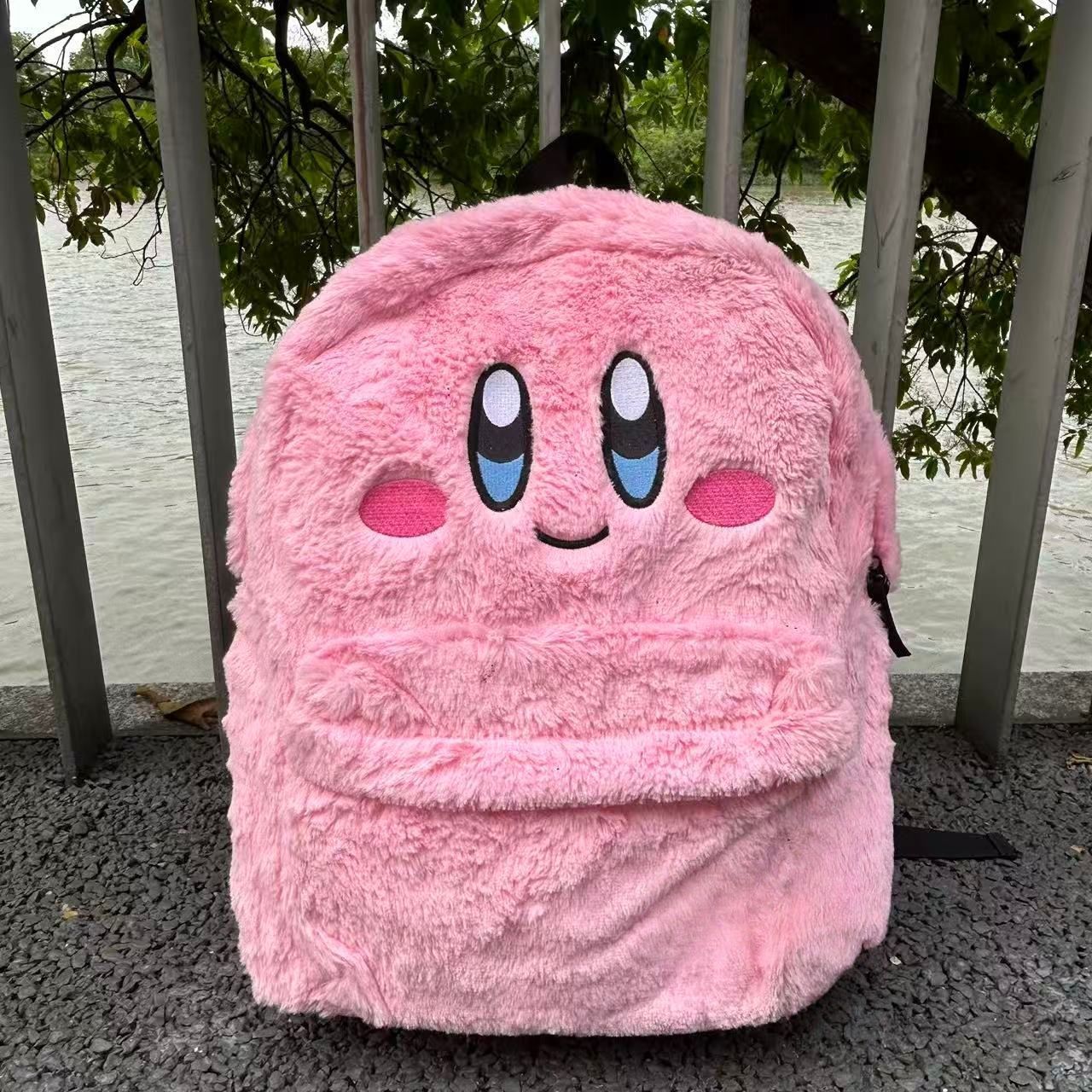 Travel Accessories As Gifts - Kawaii Kirby Plush Backpack Large Capacity