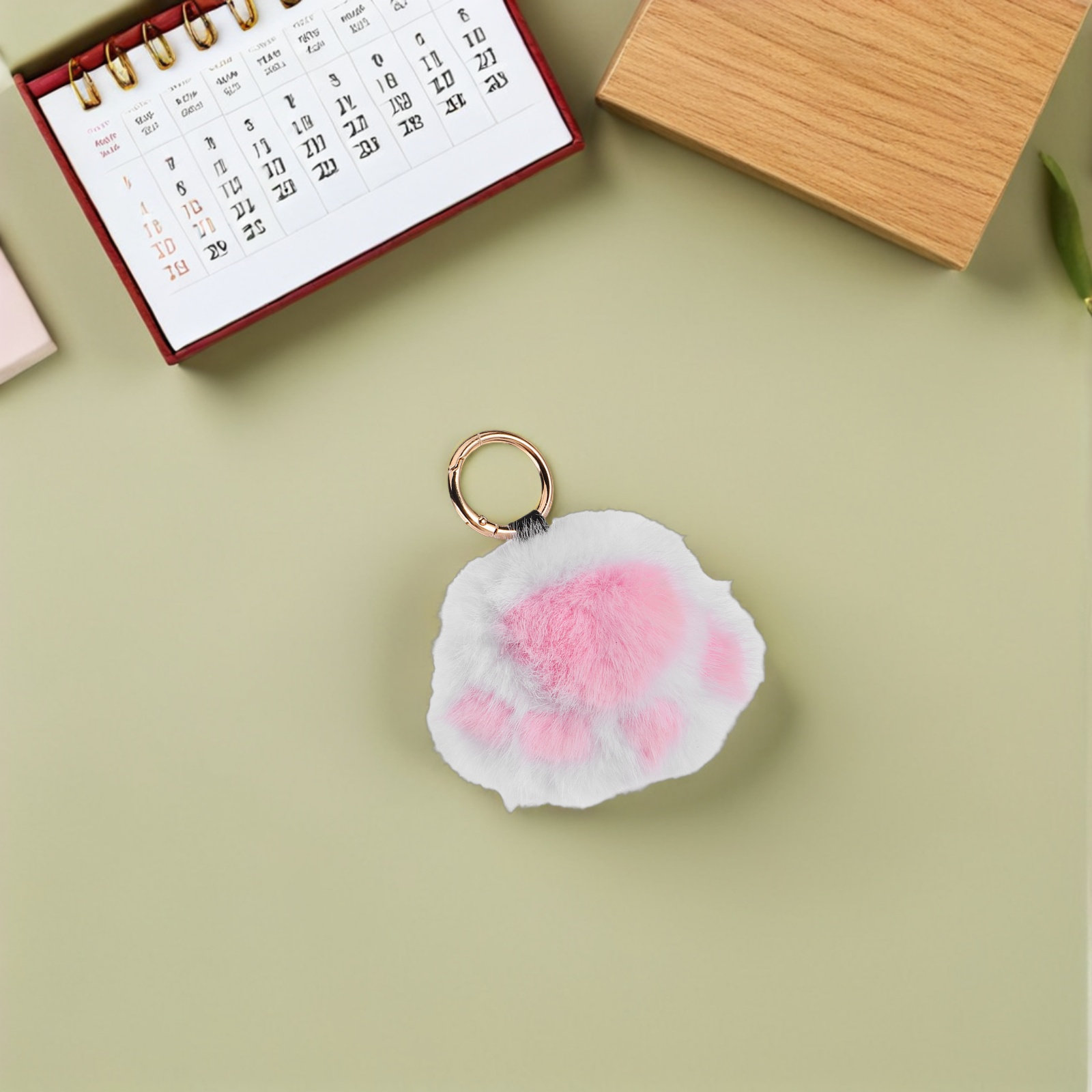 Travel Accessories Ideas - Cute Cat Paw Keychain Charm Playful