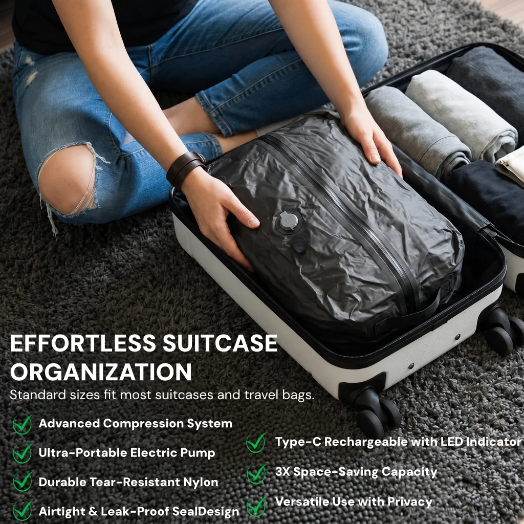 Vacuum Compression Storage Bag - Travel Accessories Organizer Bag review and price