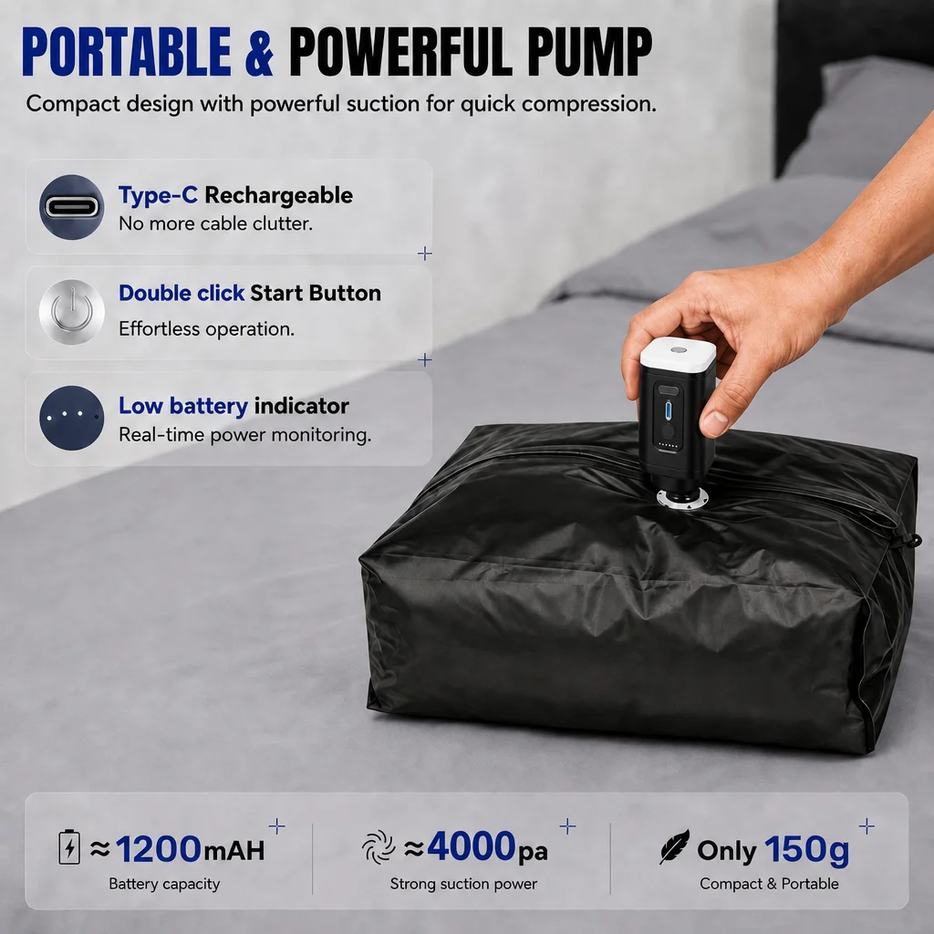 Vacuum Compression Storage Bag - Travel Accessories Organizer Bag review and price