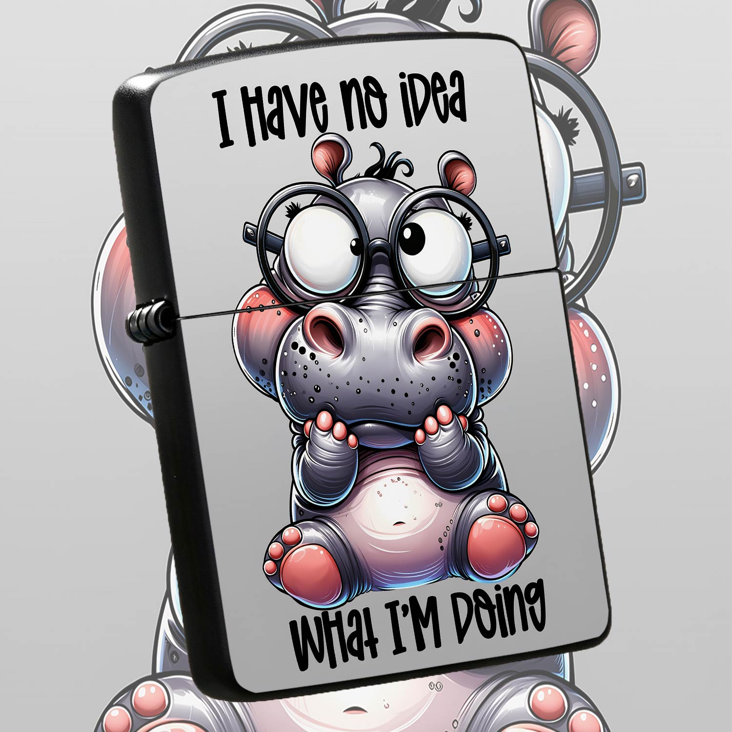 Cute Hippo Pattern Lighter Fun - Travel Accessories Ideas review and price