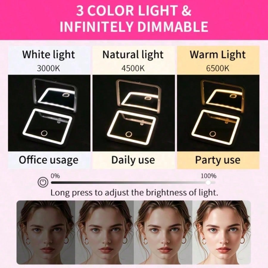 LED Makeup Mirror With Touch S - Travel Accessories As Gifts review and price